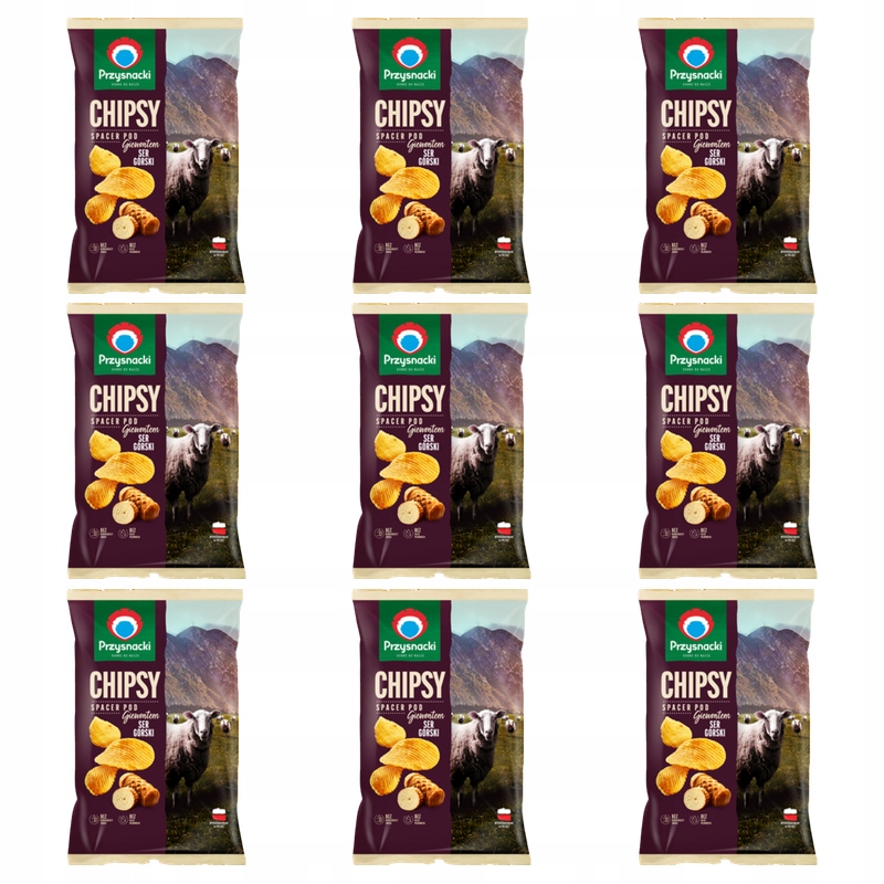 Przysnacki chipsy Procházka pod Giewontem s příchutí horského sýra 130 g X9