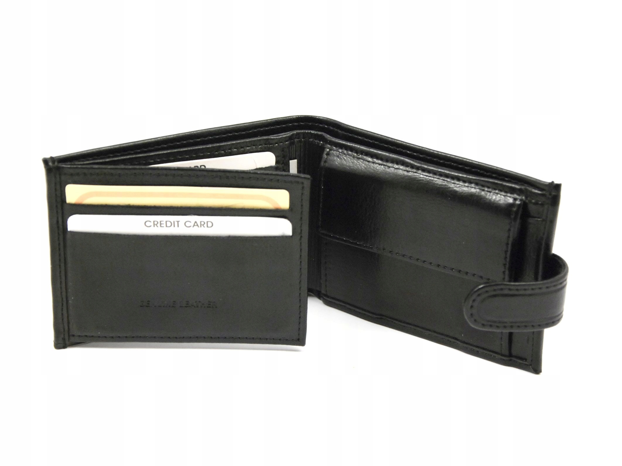 Mały Portfel Andrus Skóra Naturalna 2 Lata Czarny