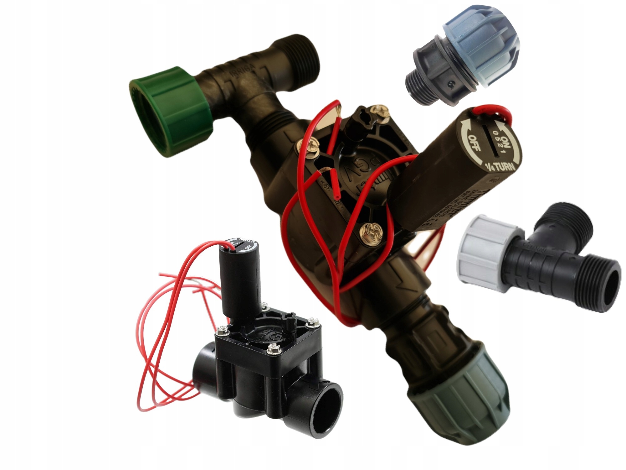 Kolektor nawadniania 1 sekcja Hunter elektrozawór Pgv na rurę Pe 25
