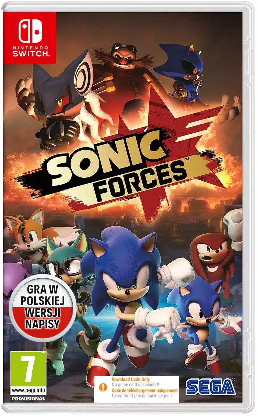 Sonic Forces Pl Nintendo Switch Code in box