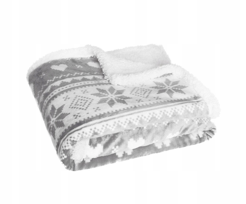 Deka 150x200 Saco vánoční tlustá šedá 001 v sáčku