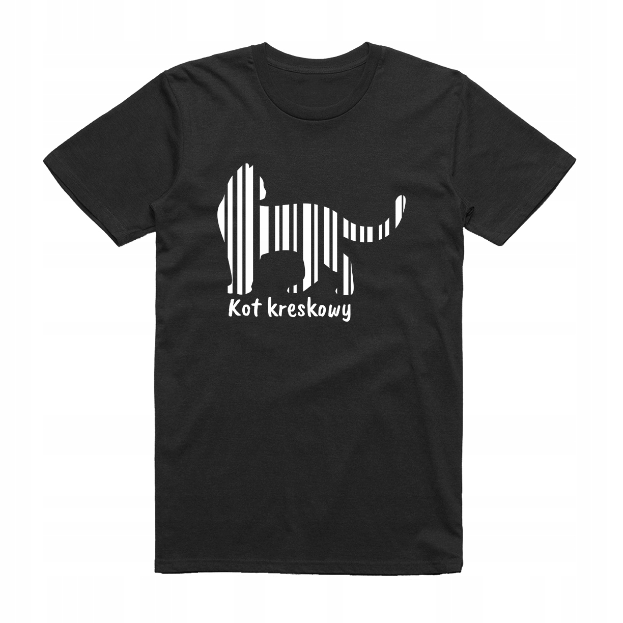 

L - Koszulka T-shirt Kot Kreskowy Paskowy Kotem