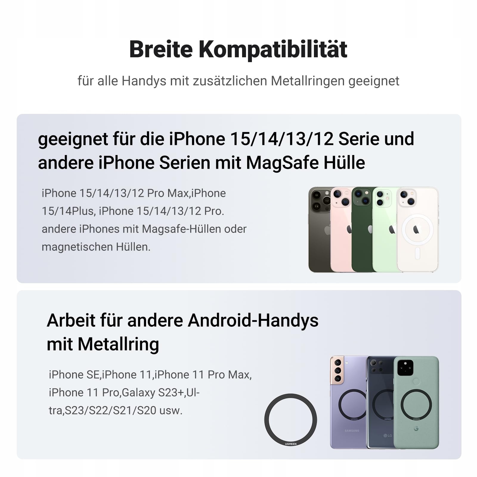 UGREEN Magnetyczny Stojak Na Telefon Magsafe Składany - Czarny — miniatura 3