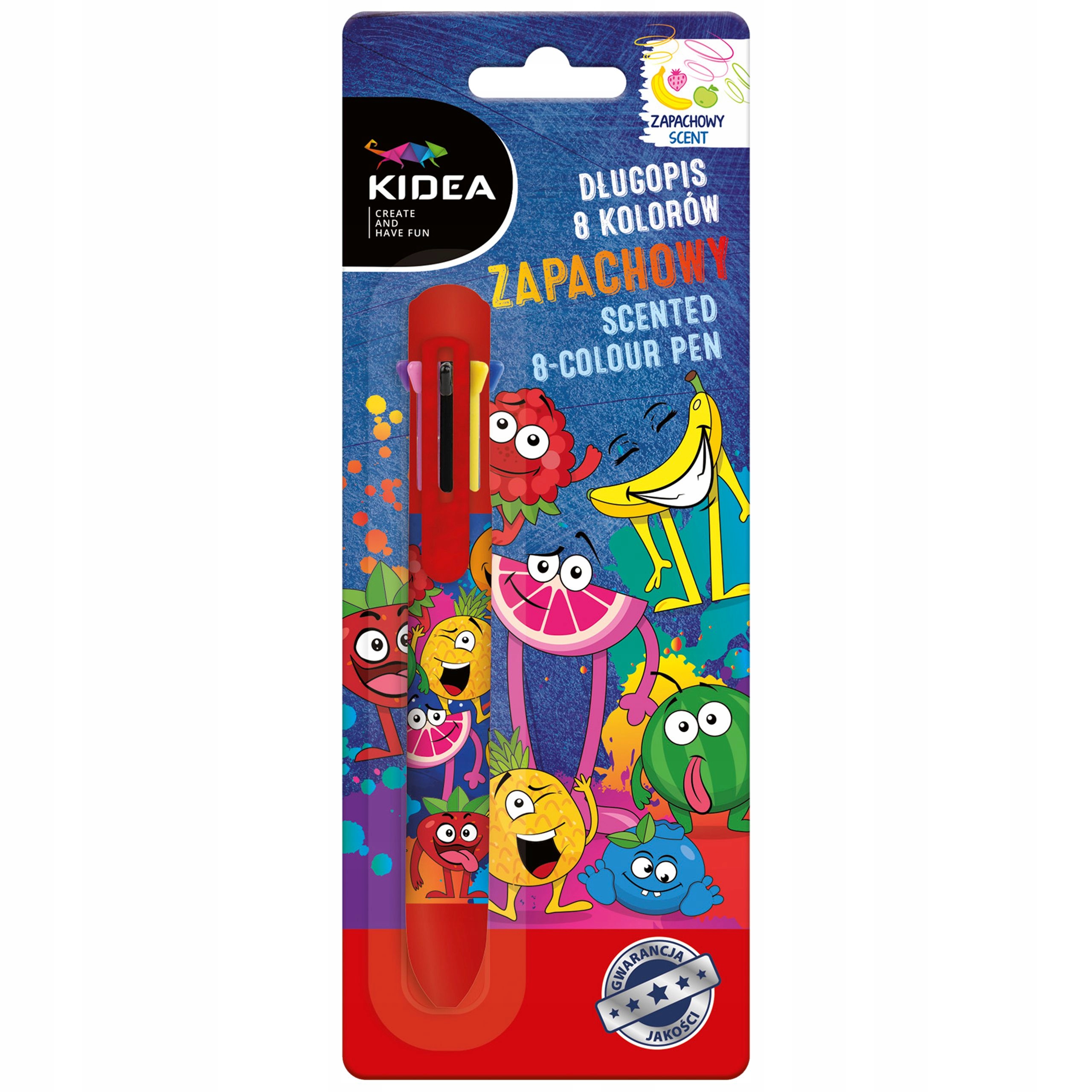 DŁUGOPIS SZKOLNY 8w1 8 KOLORÓW KIDEA ZAPACHOWY EAN (GTIN) 5901130079438