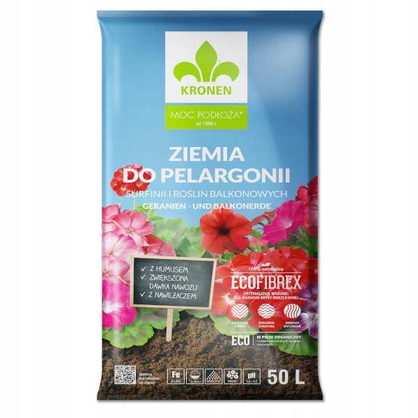 

Ziemia Kronen Pelargonie 50L