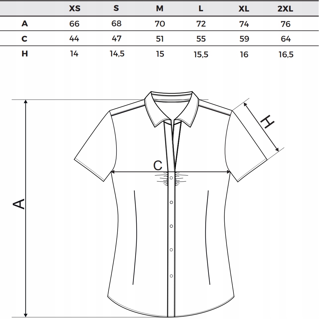 MALFINI CHIC 214 koszula damska krótki rękaw M Rozmiar M