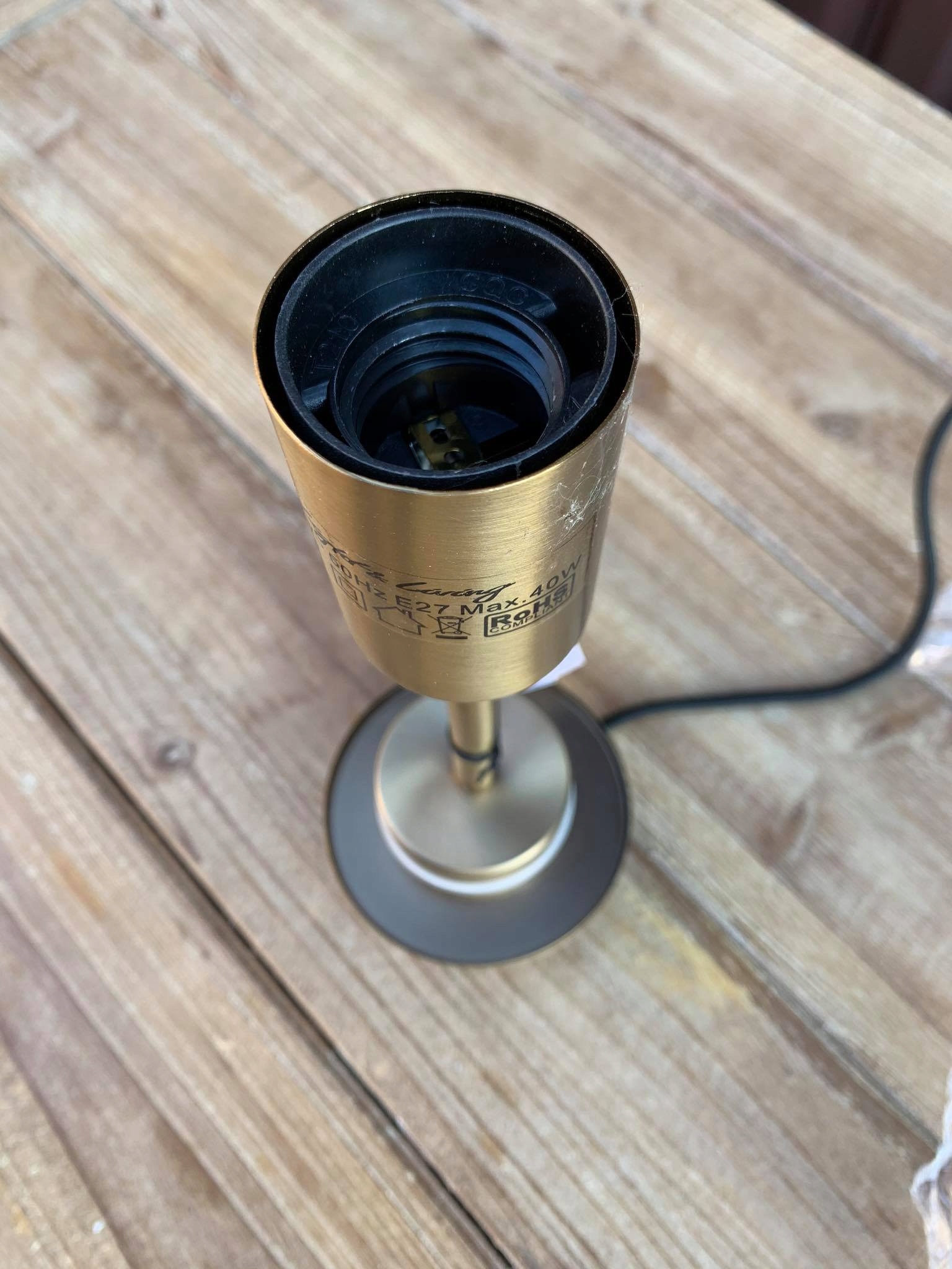 Wkład do lampy stołowej mosiądz Lampa nowa LOFT EAN (GTIN) 7061057277695