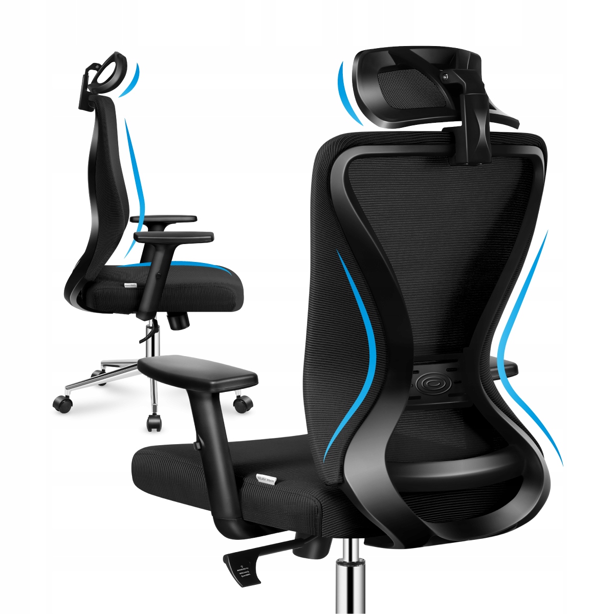 Fotel biurowy Wygodny Ergonomiczny Mark Adler Manager 3.5 Black Marka Markadler