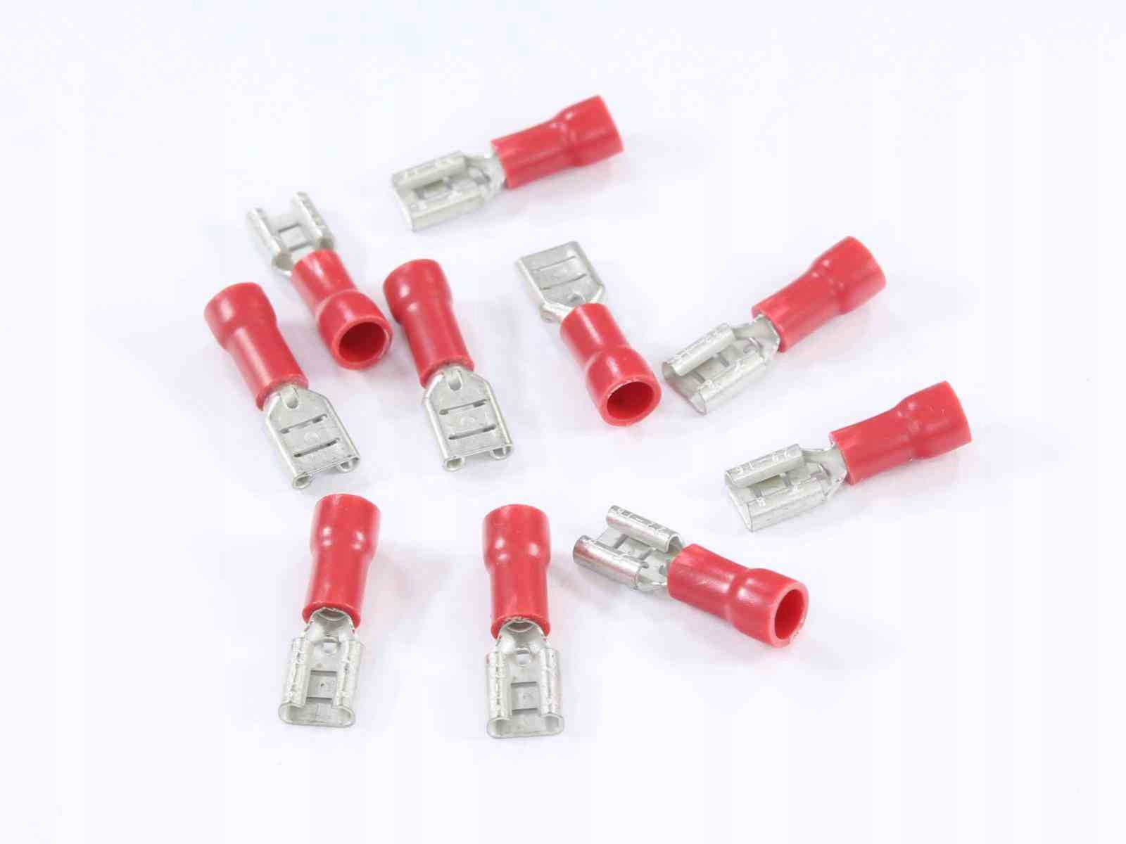 Konektor Zeński 4.8x0.8 Gniazdo Płaskie Izolowany 0.5-1.0mm Kpl. 10szt.