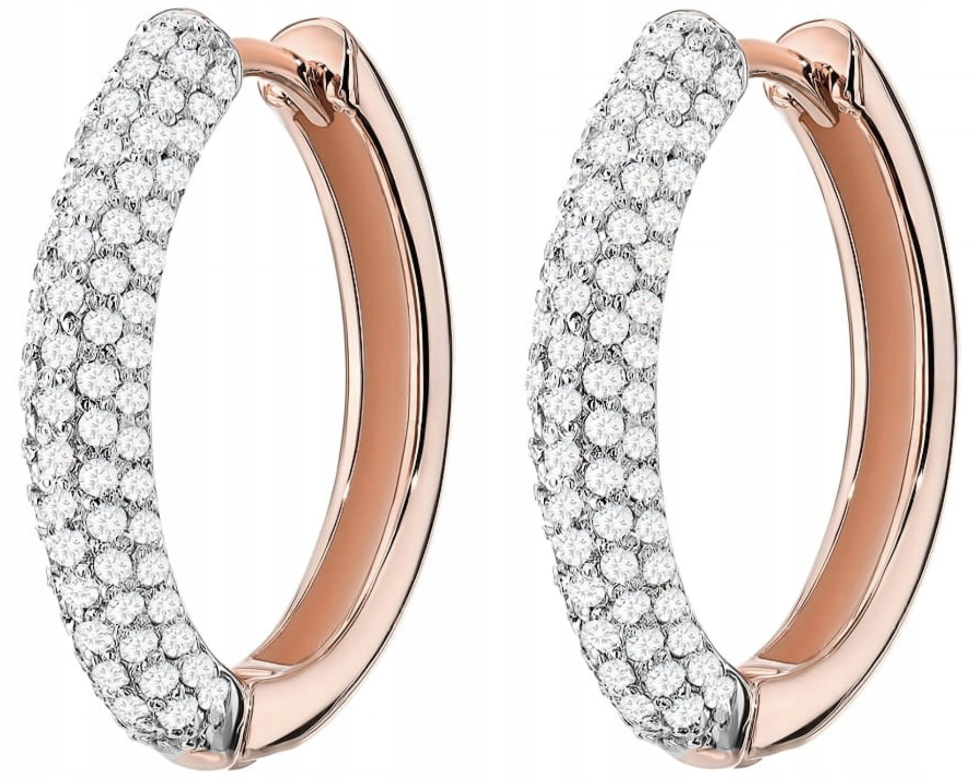 Růžové Zlato Náušnice S Briliantovými Diamanty 585 Gravírování Dárek