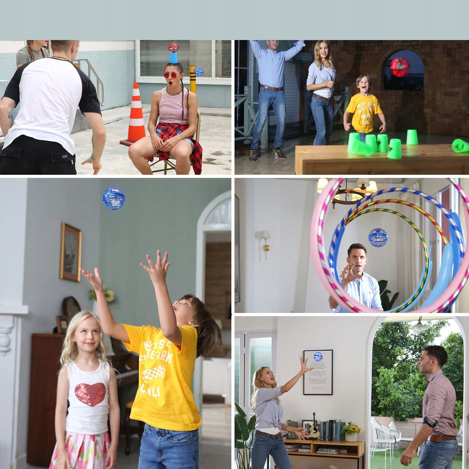 LATAJĄCA KULA UFO PIŁKA ŚWIECĄCA STEROWANA RĘKĄ DRON SPINNER USB BUMERANG Wiek dziecka 3 lata +