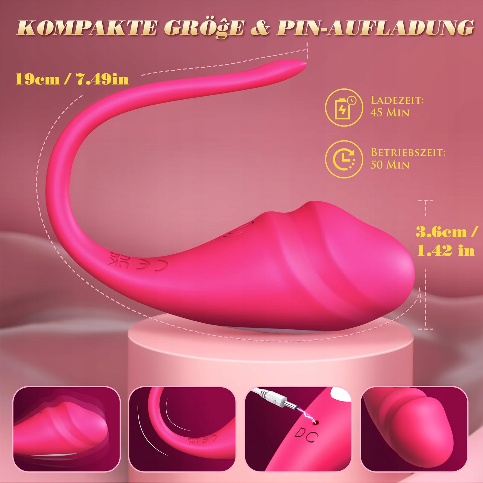 APP VIBRATOR Klitoris Stymulator Dla Kobiet Z 9 Trybami Wibracji — miniatura 5