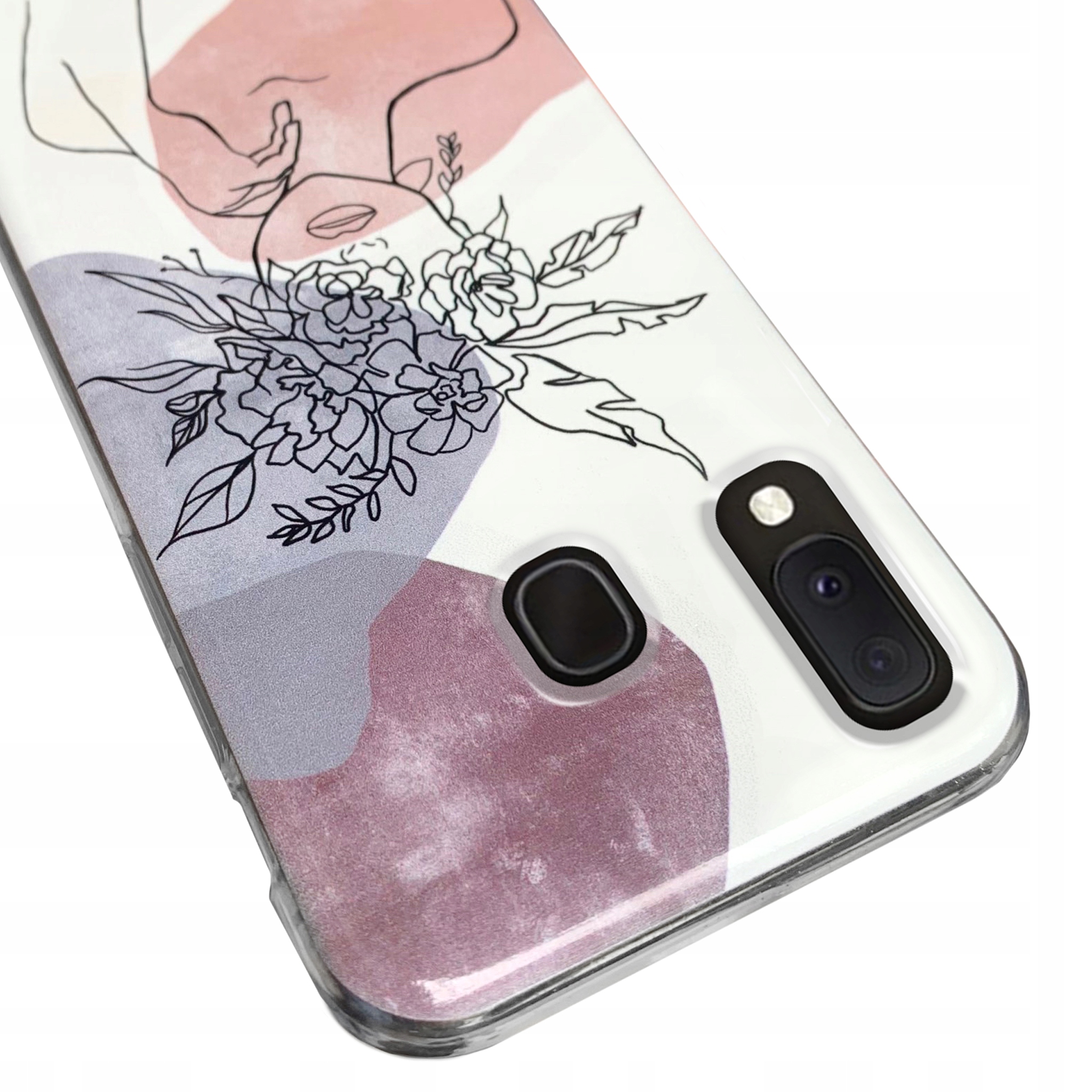 

Grube etui 2MM do Samsung A40 wzory + Szkło