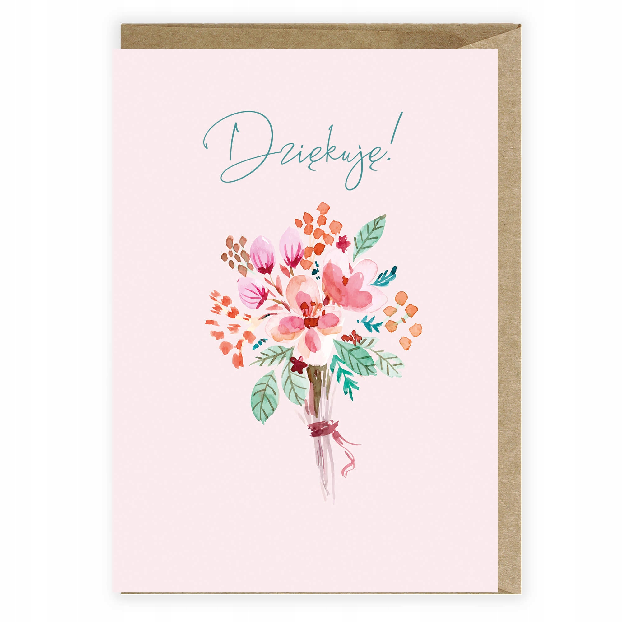 

Kartka z podziękowaniem Dziękuję kwiaty