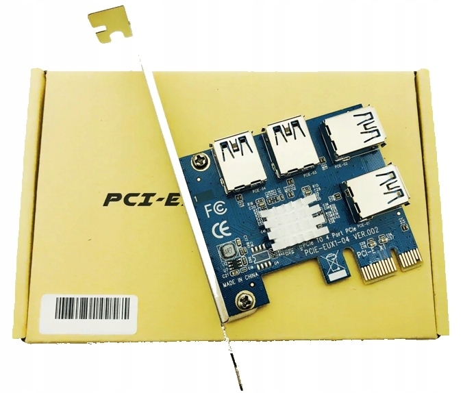 Adaptér Rozbočovač portu Pci-e Usb Riser Splitter