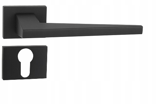 talianska kľučka Milano MI čierna matná rozety Wb