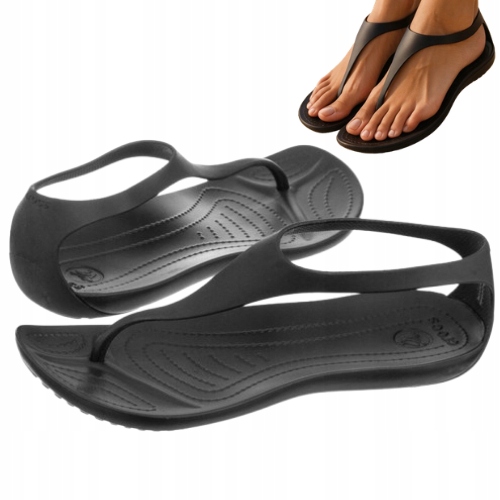 Boty na léto Dámské lehké sandály Japonky Crocs Sexy Flip Černé vel.37,5