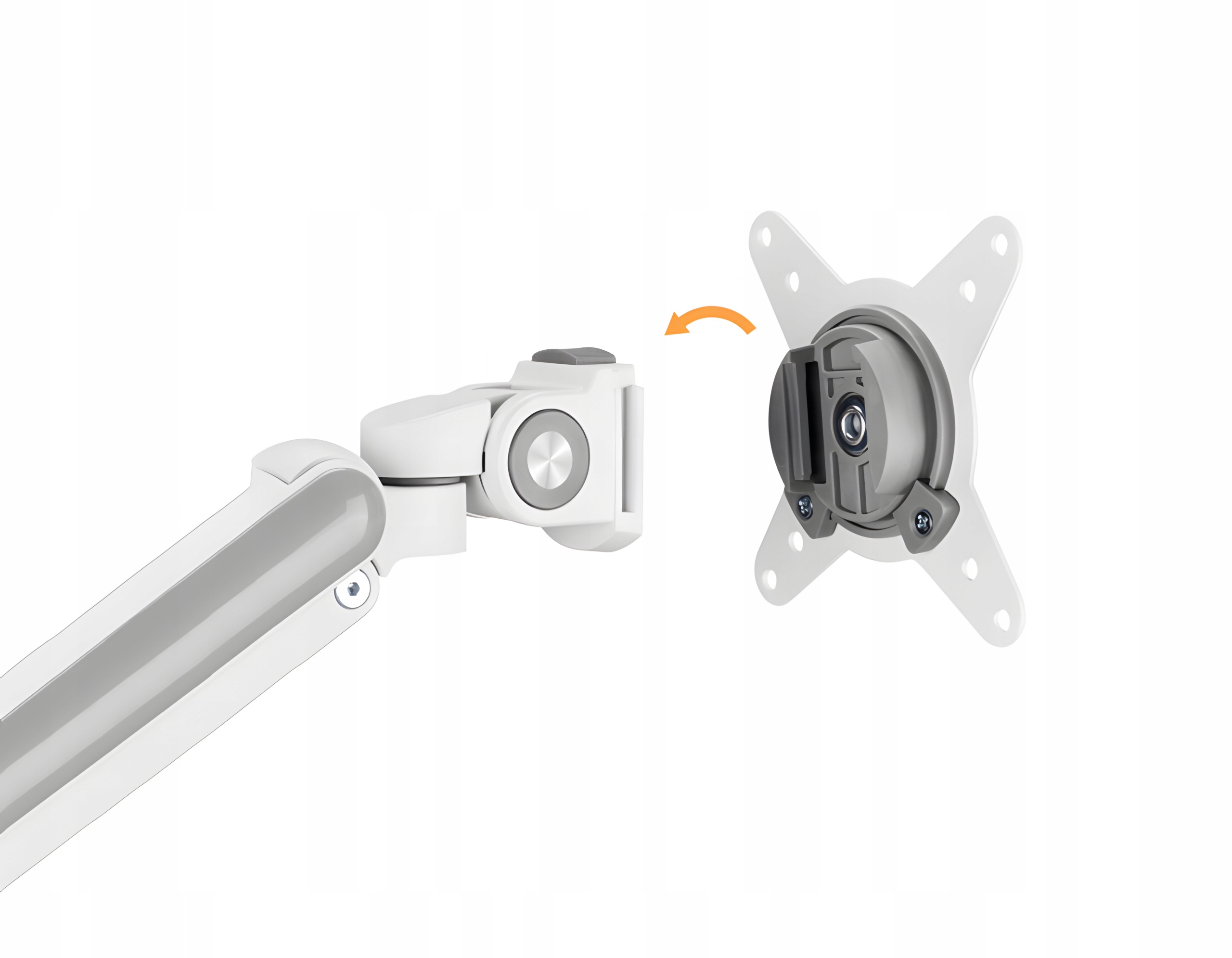 Podwójny uchwyt sprężynowy na monitor, podwójne ramię, sprężyna gazowa, sre