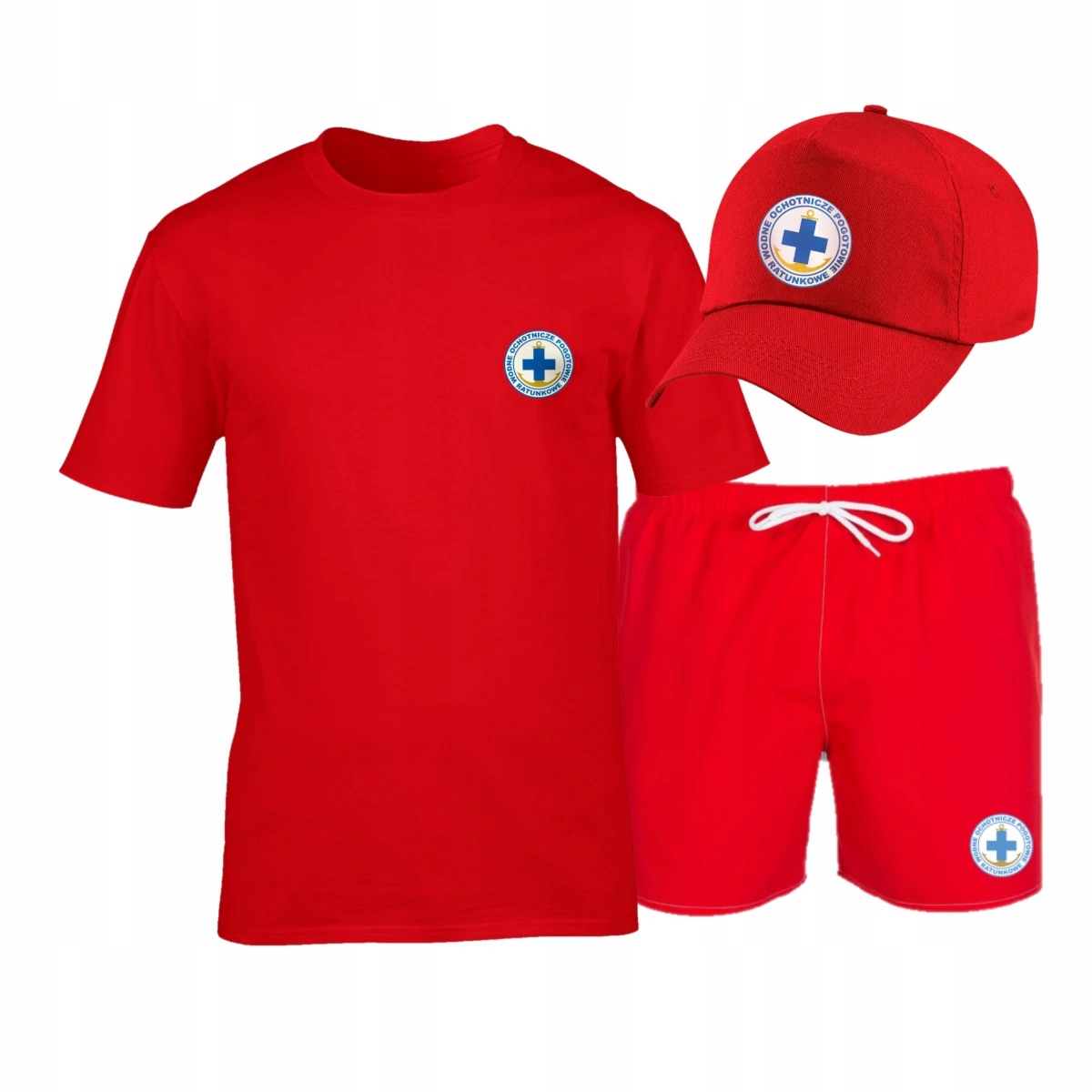 Pakiet Wopr Koszulka Spodenki Czapka Czerwony M