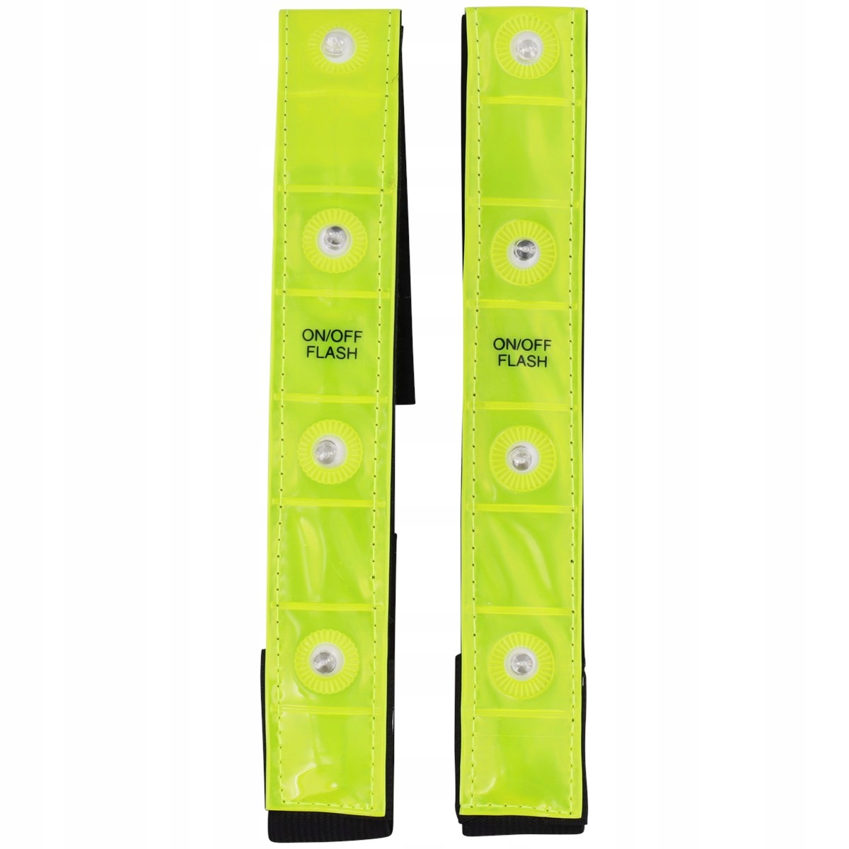 ODBLASKOWA TAŚMA LED do BIEGANIA na ROWER na RZEP 2xŻÓŁTA Mascot