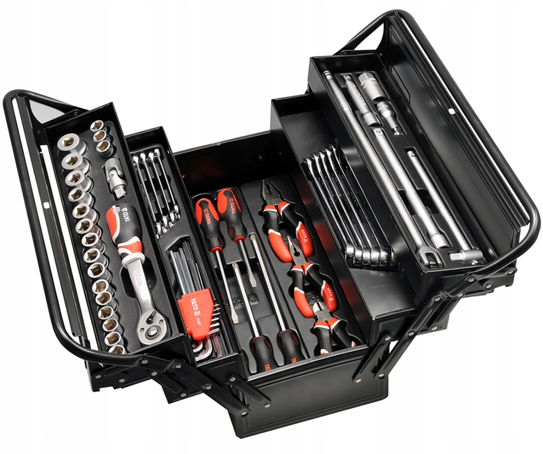 

YT-3895 zestaw skrzynka narzędziami 62części Yato