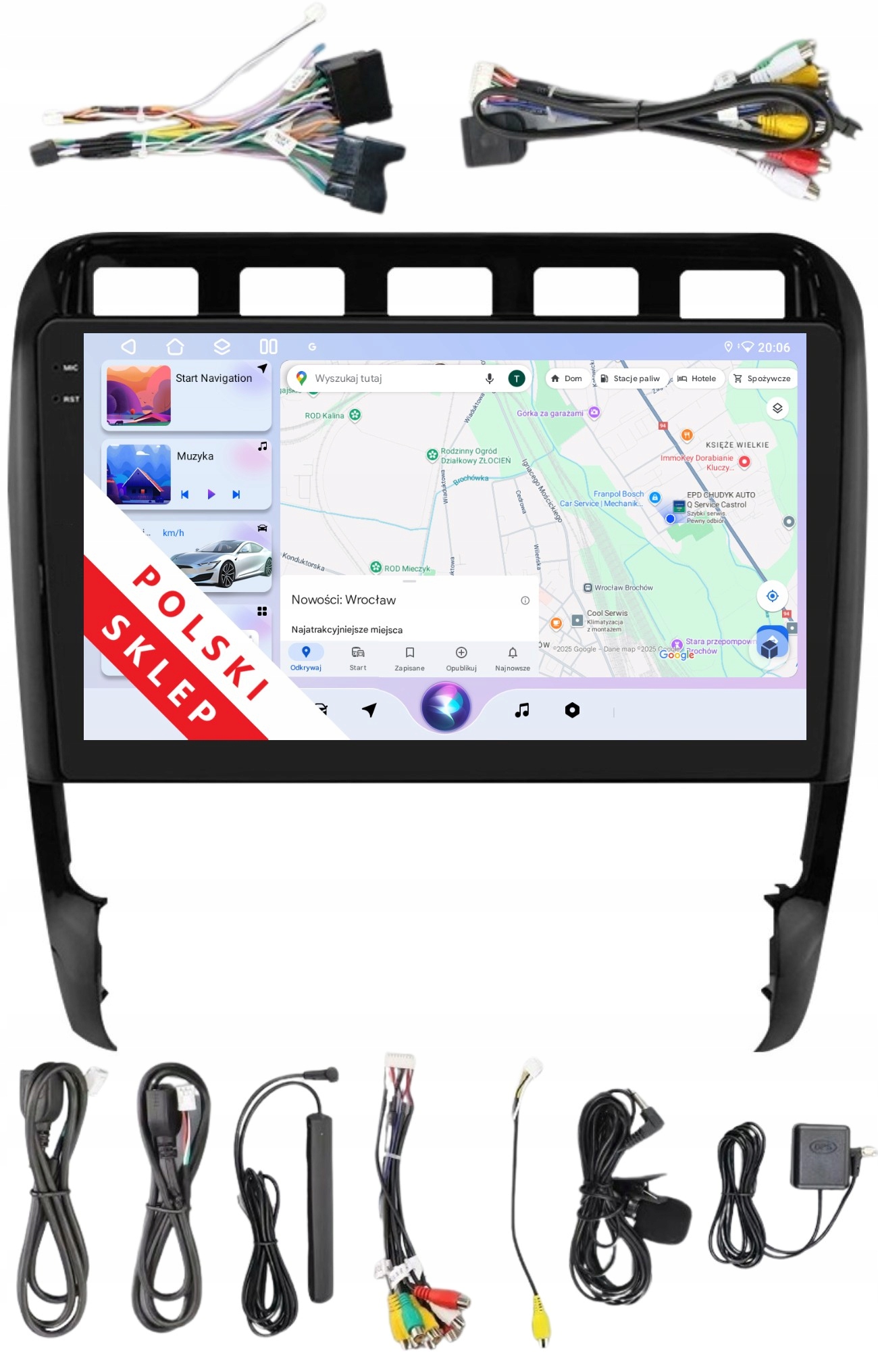 Navigace Rádio 2DIN Android Porsche Cayenne 3/32 Gb Dsp Carplay Lte