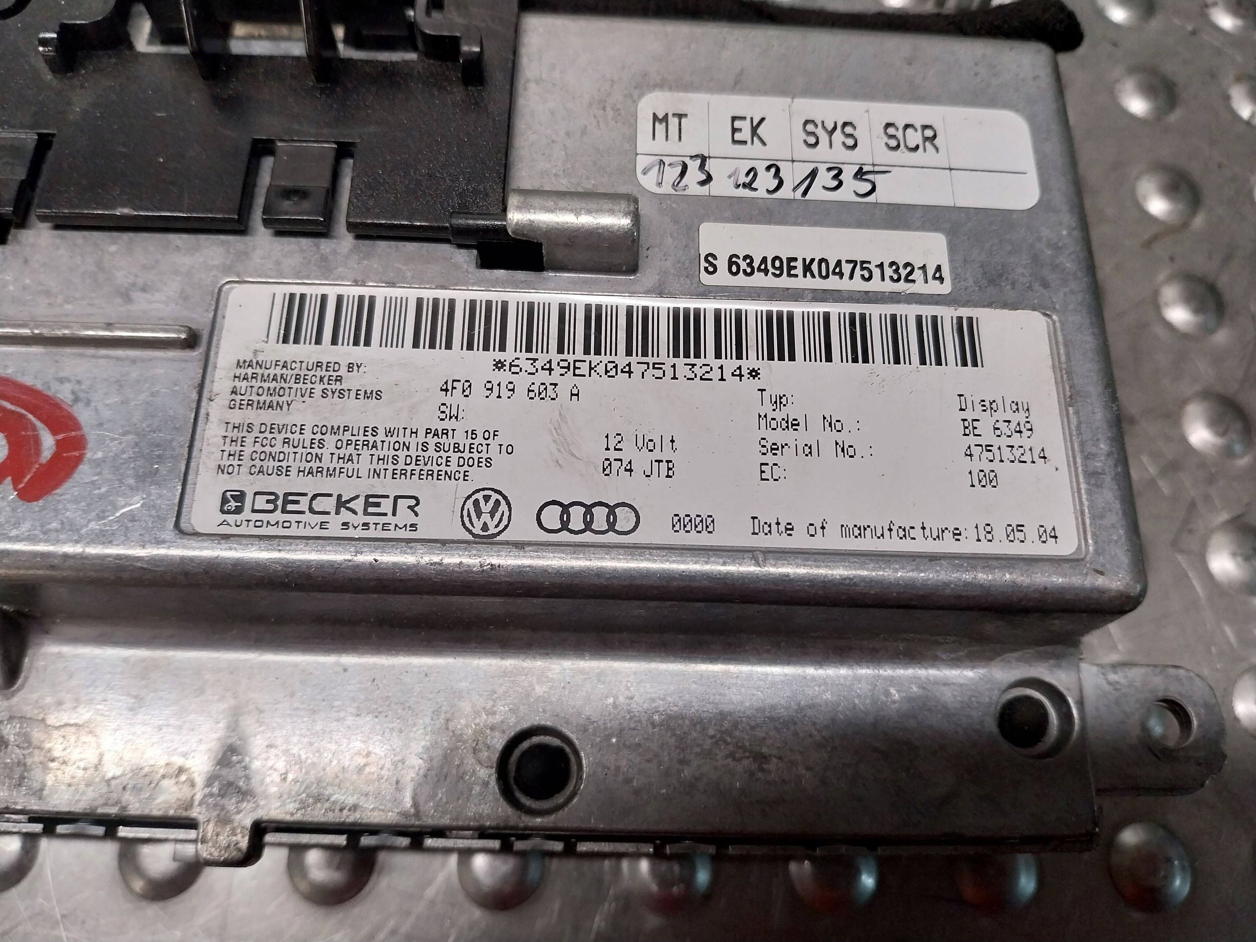 display navigation devices MMI 4F0919603A AUDI A6 C6 04-11