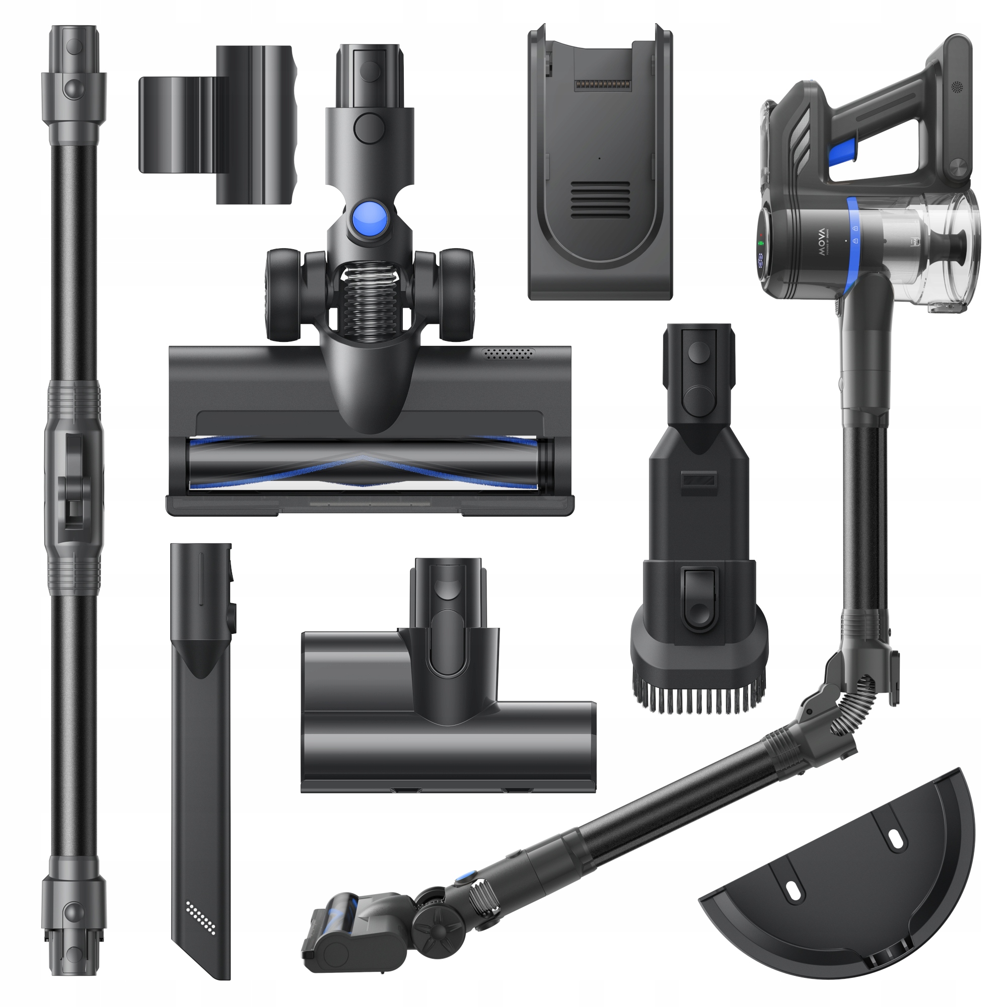 Odkurzacz Bezprzewodowy Mova J30 450W 60MIN Składana Rura 97% Filtracja Led