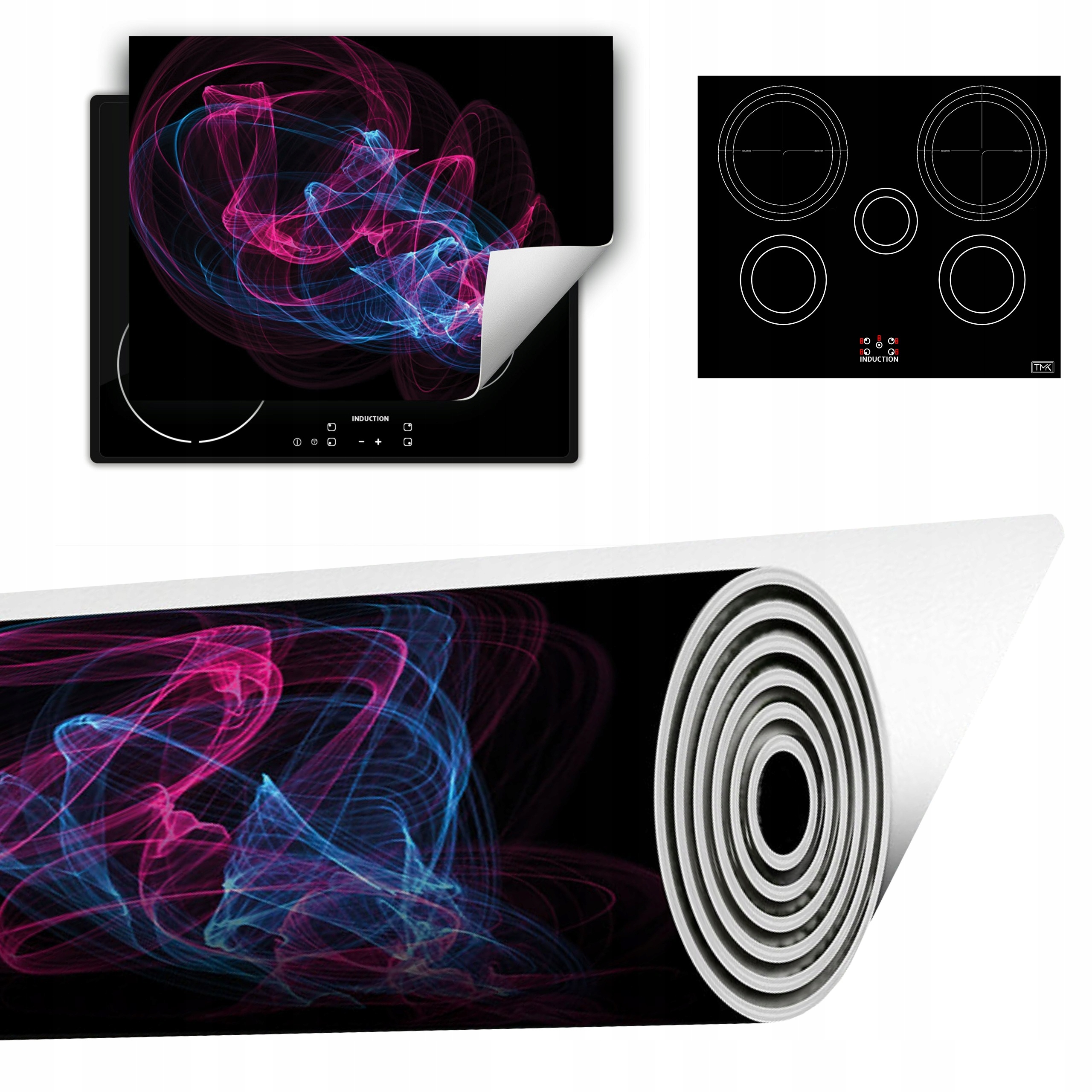 Vinylová Podložka Do Kuchyně Více Místa 70x52 černá barvy