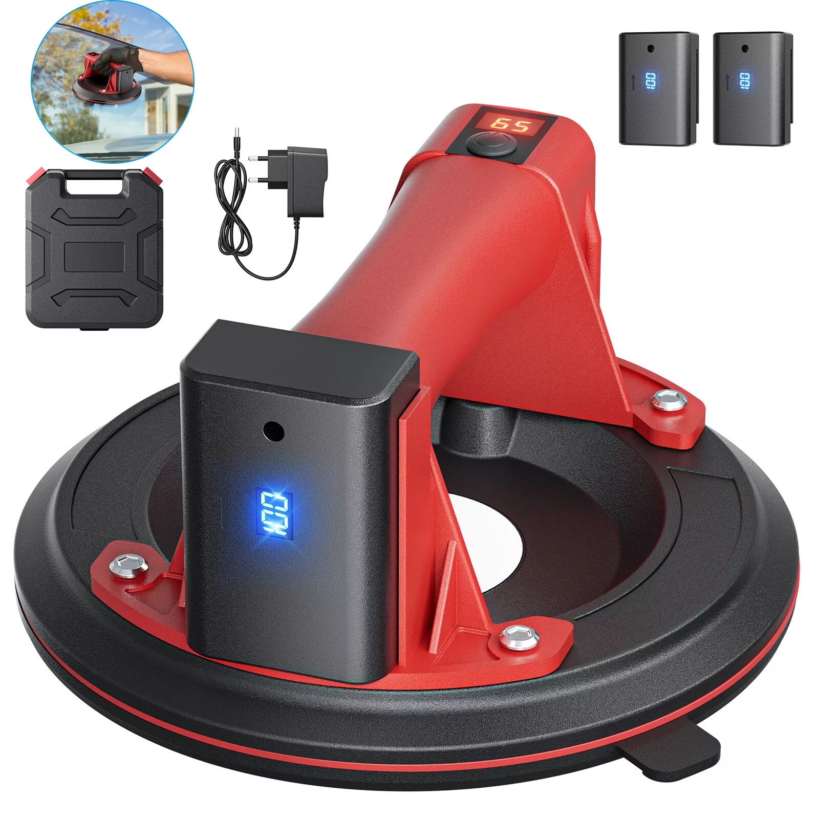 Automatyczna Akumulatorowa Elektryczna Przyssawka Próżniowa z LCD 2xAKU