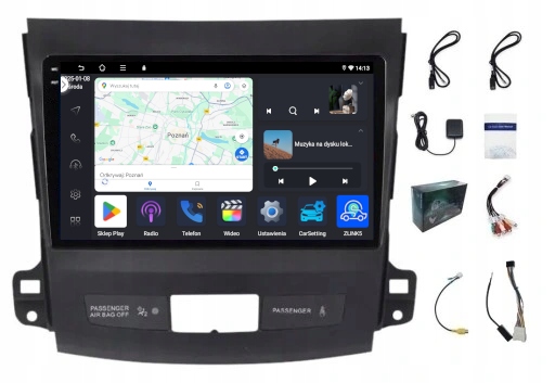 Rádio Navigácia Carplay Citroen C-crosser 2007-2012 Bt Android 4GB 64GB