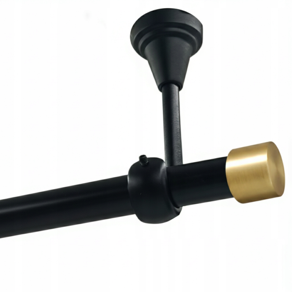 Jednoduchá garnýž Metal Stropní 19mm Černý Mat 360cm Luna Gold Bez Koleček