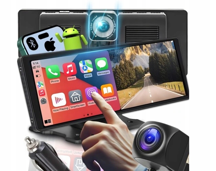 Autorádio Android Apple Carplay Stanice +2 Kamery Bluetooth Monitor
