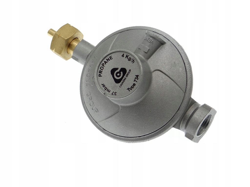 Reduktor z Króćcem do Butli Propan- Butan 37 mbar 4 kg/h