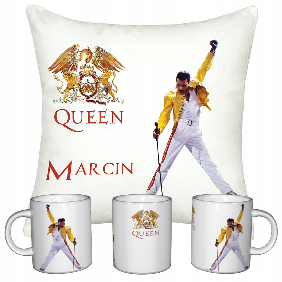 ZESTAW QUEEN KUBEK + PODUSZKA + IMIE