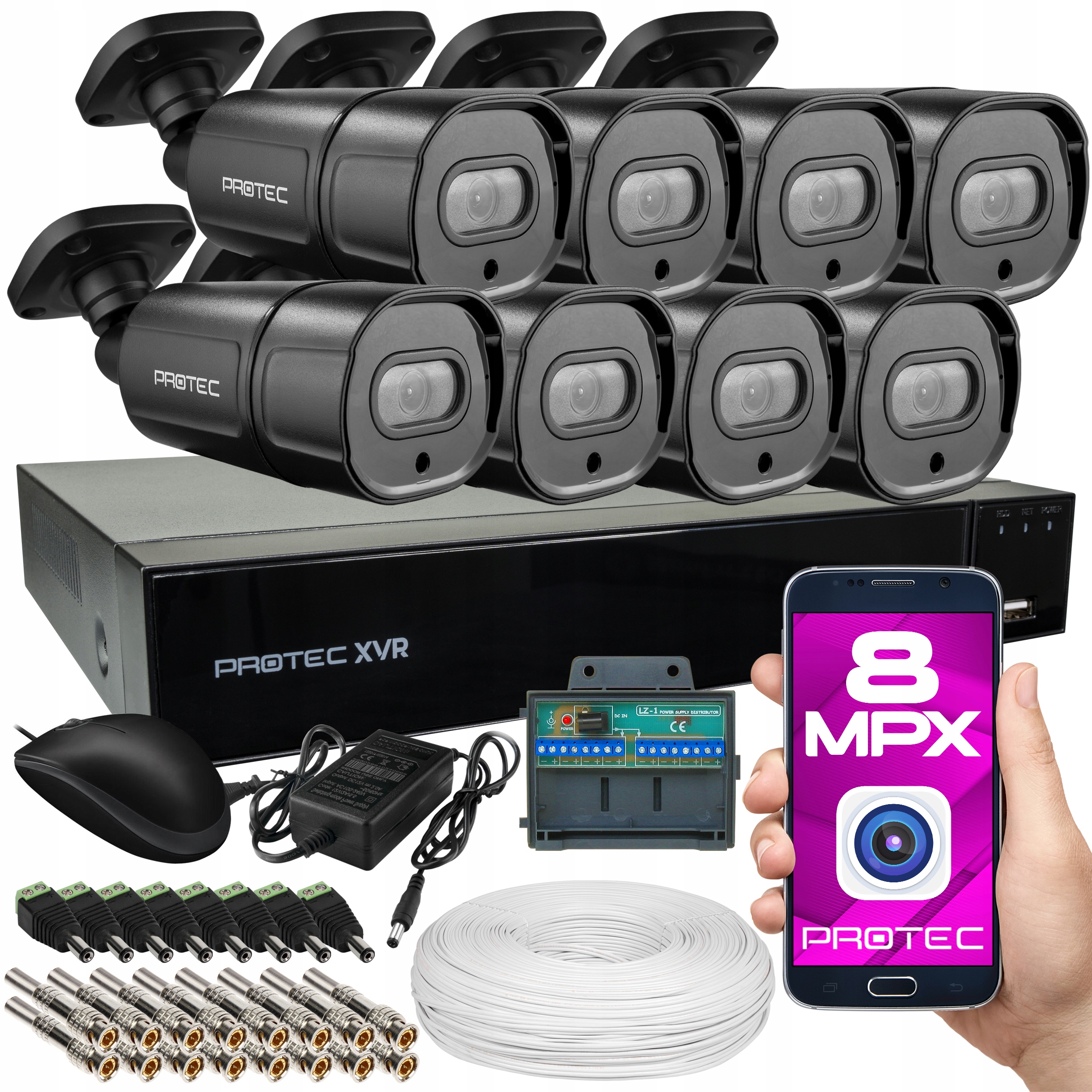 Sada Pro Monitorování 8 Kamer 4K Černá Bez Disku náhled Bitvision