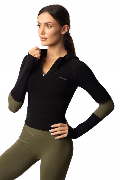 Spaio Bluza Adapt Double z kapturem khaki/black S