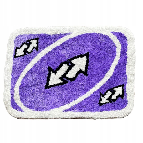 Koberec kožešinový Karta Změna směru Fialová 50 x 80 cm podložka