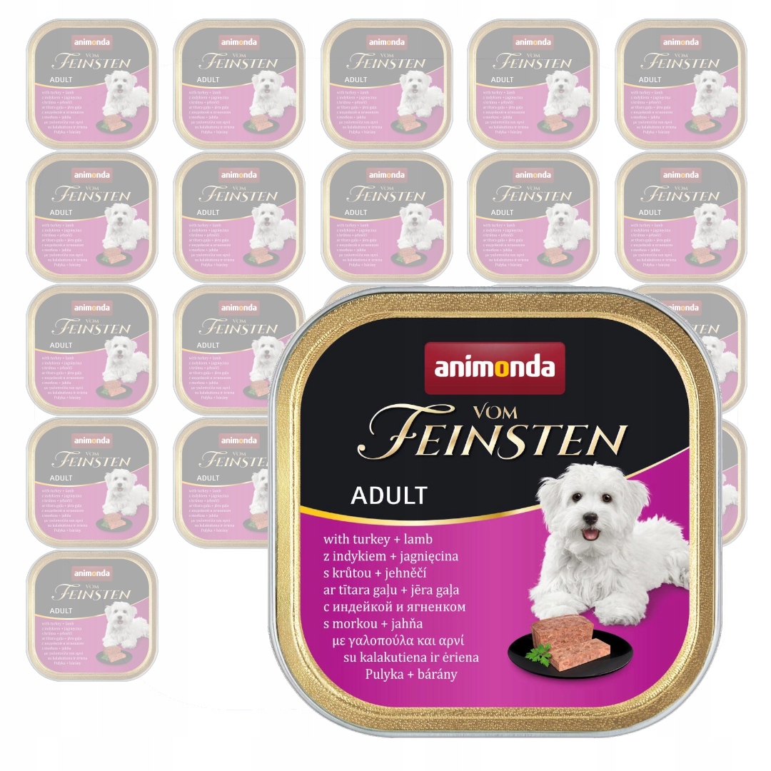Animonda Vom Feinsten Vlhké Krmivo pro psy 22x150 g s krůtím a jehněčím masem