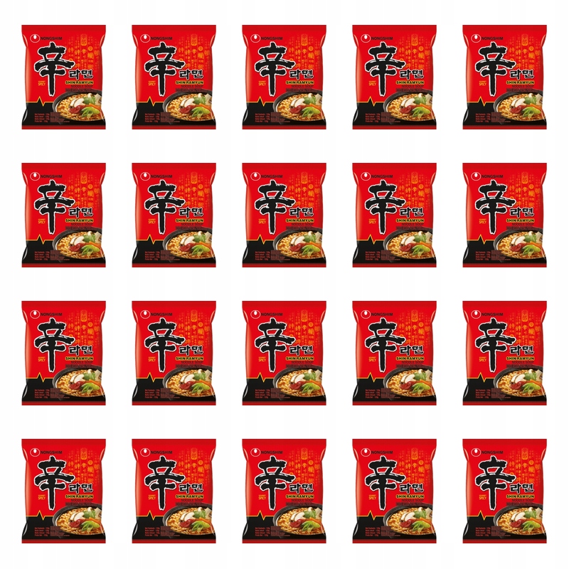 Nong Shim Noodle zupa Instant Shin Ramyun, Ostra 120g Nongshim X20