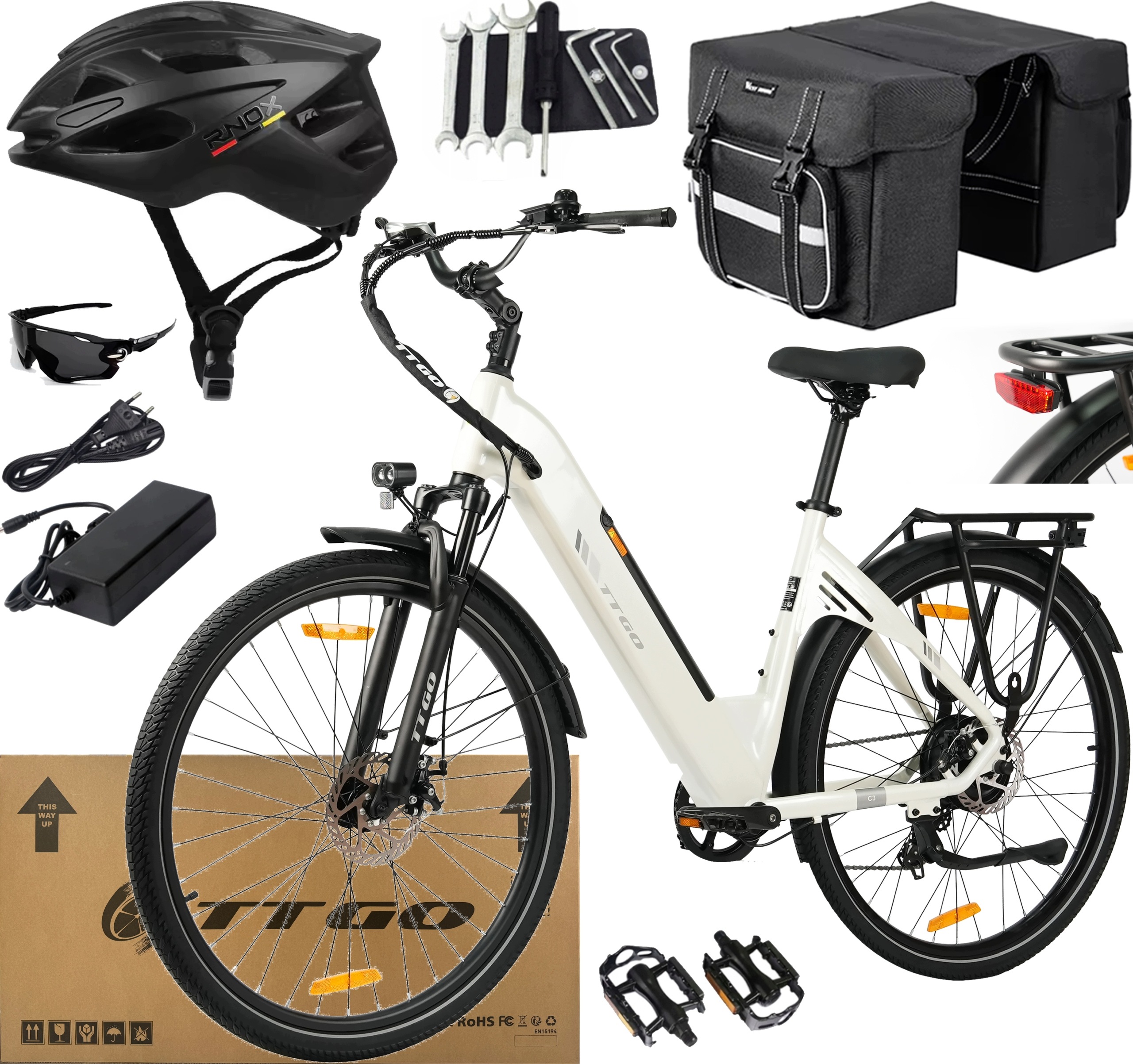 Ttgo C3 Se Elektrokolo Městské 250W 25KM/H 36V 18AH 120KM +2 Dárky