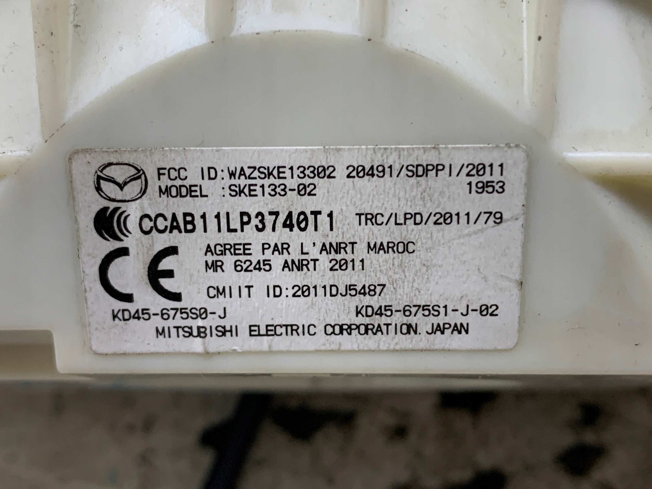 DEVIO LUCI TERGICRISTALLO TERGI DEVIO LUCI DEVIO KD45-675S0J MAZDA CX5 CX-5 e (2012-2017)