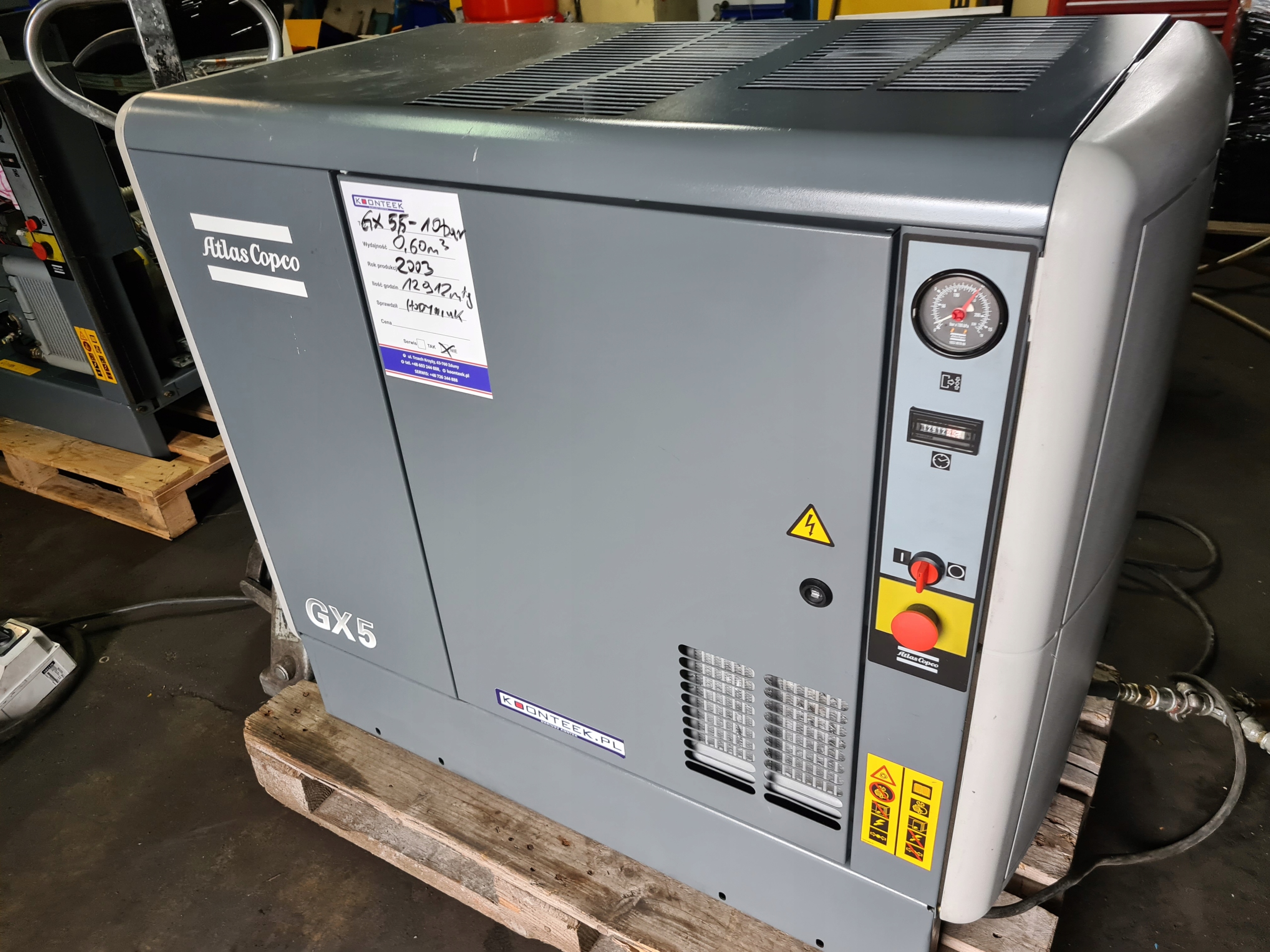 KOMPRESOR ŚRUBOWY ATLAS COPCO GX 5