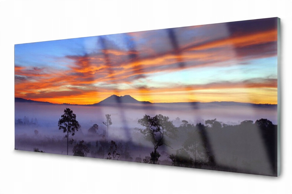 

Panel szklany do kuchni Drzewa Mgła 125x50