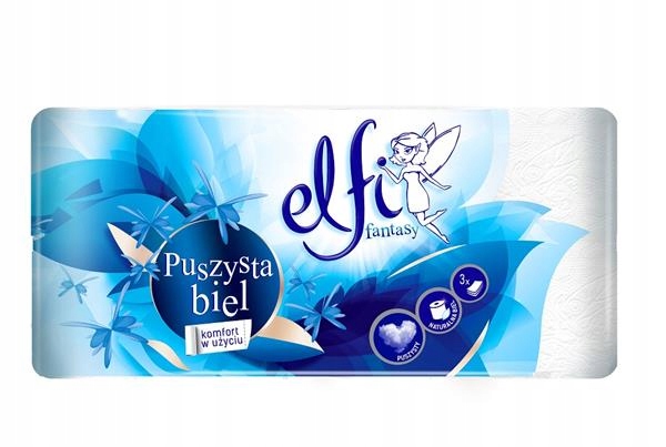

Papier toaletowy Elfi Puszysta Biel 3warstwy 8szt
