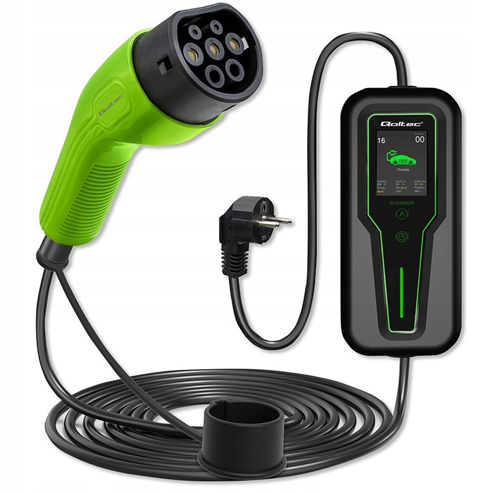 Qoltec mobilná nabíjačka do auta pre elektromobily Ev s reguláciou 2v1 Typ2