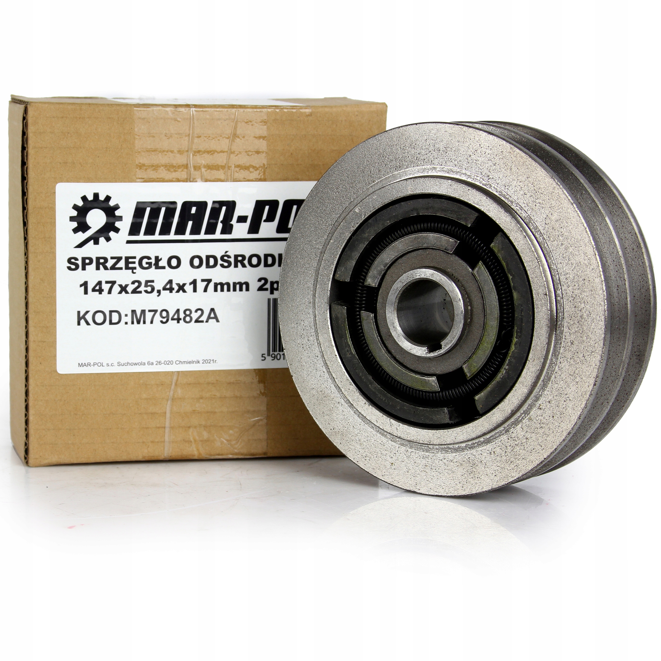 Koło Pasowe Sprzęgło Odśrodkowe Do Zagęszczarki 147 X 25,4 MM 2-PASY