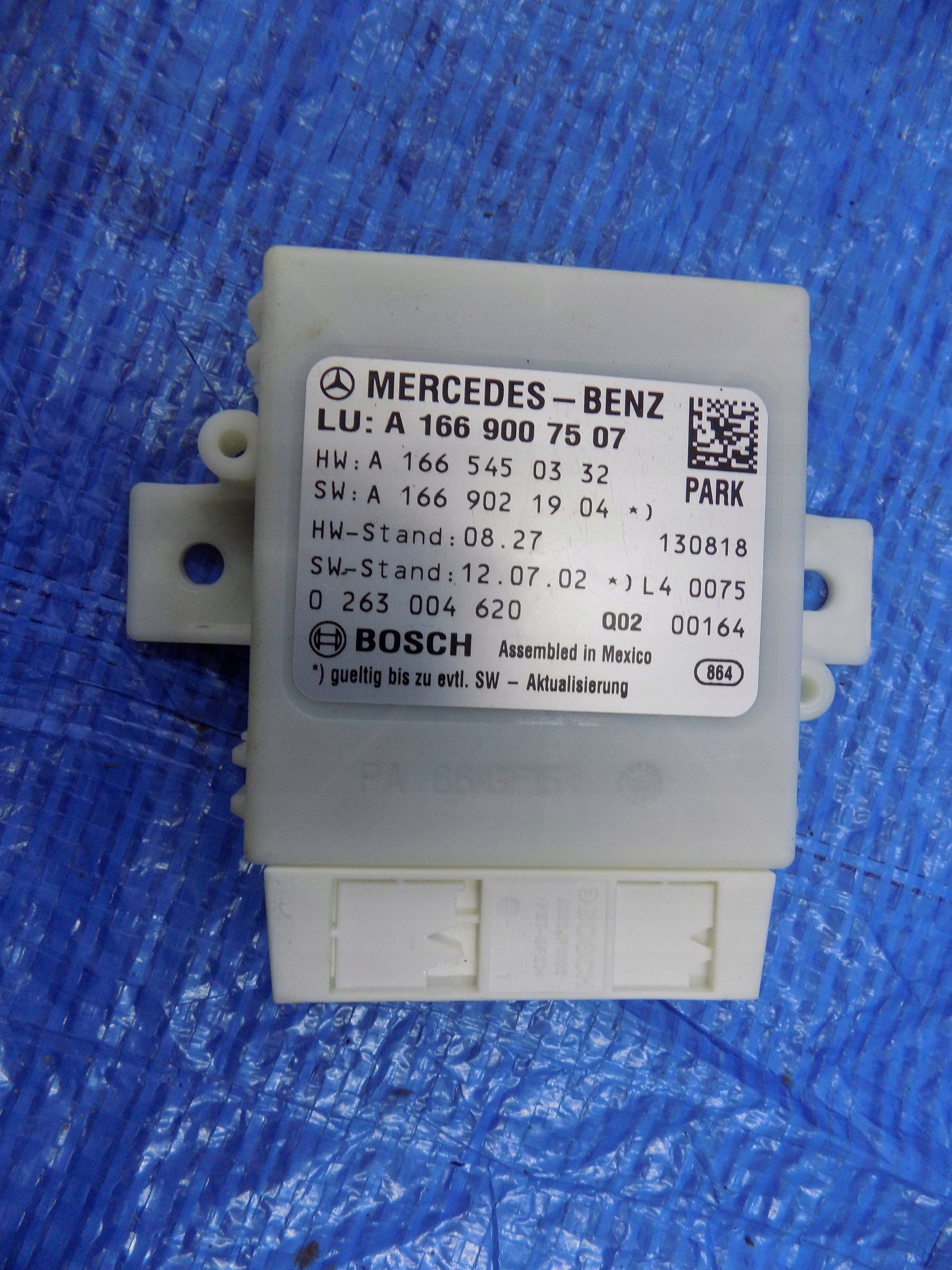 module control unit PDC MERCEDES ML W166 3,0CDI 350