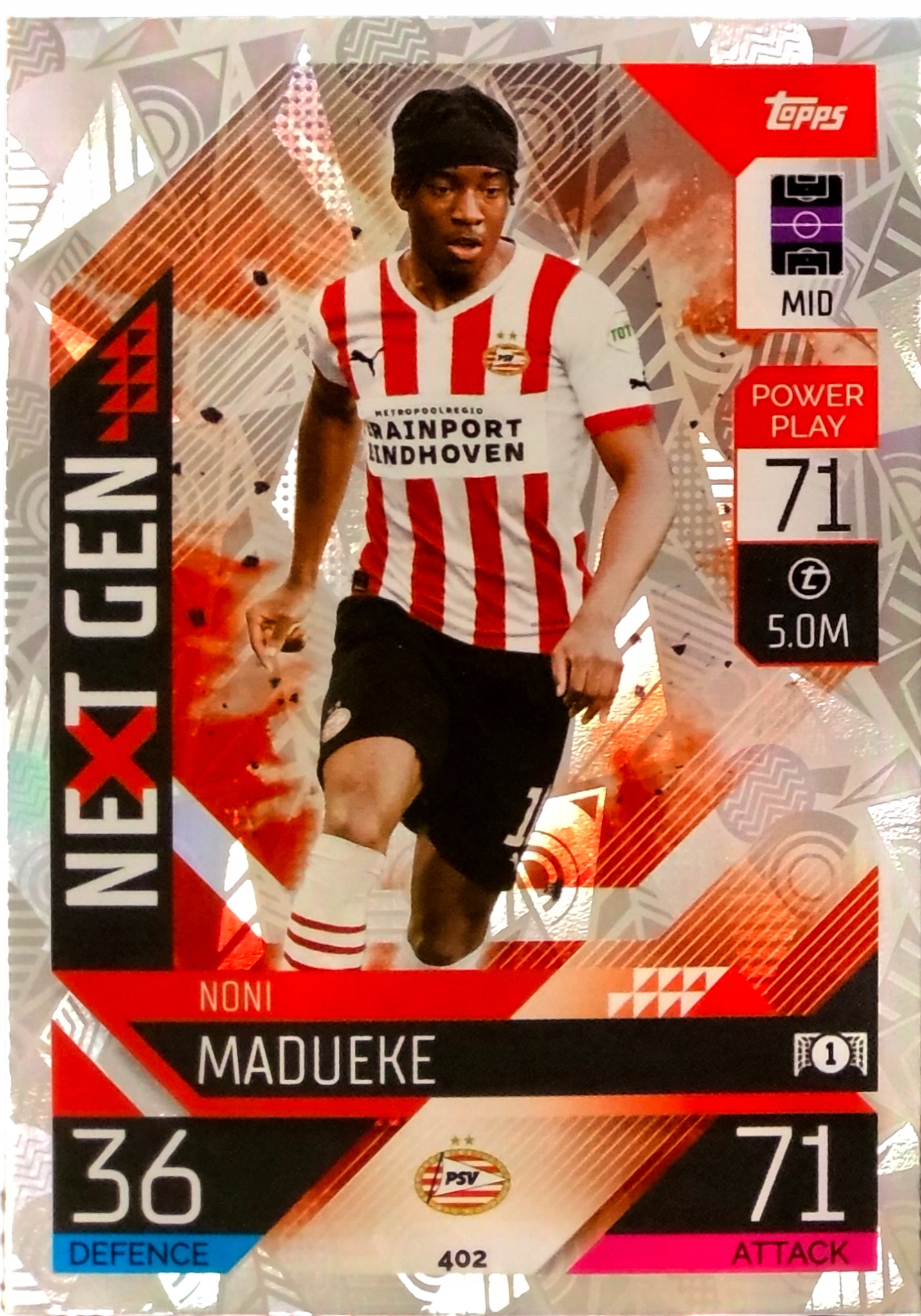 Topps Match Attax 2022-2023 Next Gen 402 Noni Madueke Psv Eindhoven