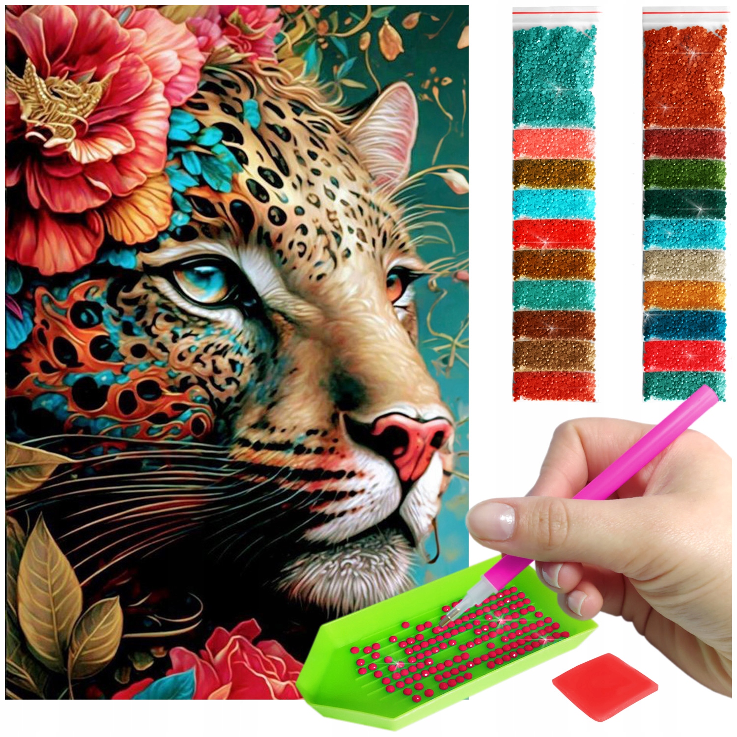 Haft Diamentový Velký 60x40cm Diamond Painting Mozaika Diamentové Příslušenství